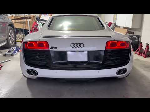 Audi R-8 Gen1 V8 Rev 9 Titanium Valved Exhaust Cold Start