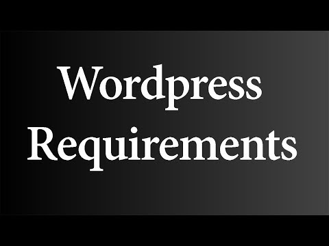Requirements for Wordpress