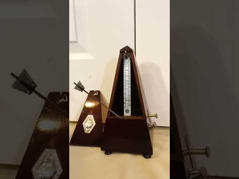 Fully Restored French Paquet Antique Maelzel Bell Metronome Walnut / Fruitwood, Has Solid SilverTrim image 11