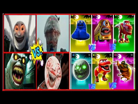 Choo Choo Charles vs Cursed Thomas vs Mcqueen Dinosaur vs