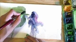 Impressionistic Watercolour Berries in Five Strokes
