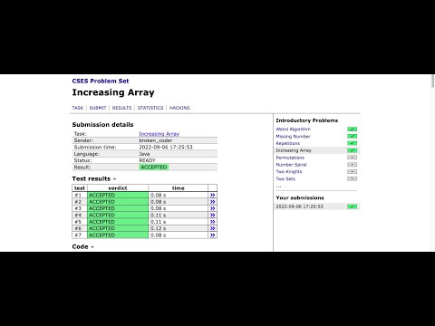 Cses Increasing Array Solution