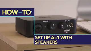 Video thumbnail for How to Record using Speakers with the RØDE AI-1 by RØDE