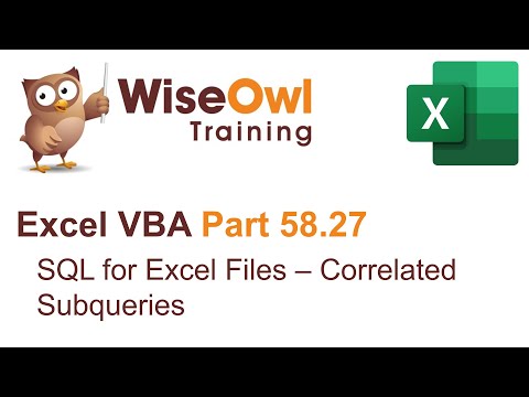 Excel VBA Introduction Part 58.27 - SQL for Excel Files - Correlated Subqueries