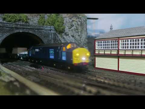Model Railway: DRS 37038 comes out Monaterby Tunnel with a Barrow in Furness to Immingham