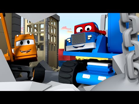 Carl der Super Truck - Der Abbruchkran - Autopolis 🚒 Lastwagen Zeichentrickfilme für Kinder