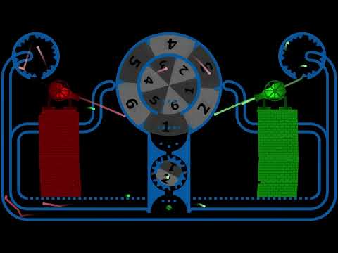 Castle Destruction 10 with Density Roulette   Marble Race in Algodoo