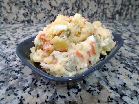 Ensaladilla de patatas y zanahoria al vapor