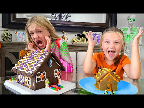 Decorating Haunted Halloween Gingerbread Houses!!!