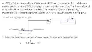 Mechanical energy equation: viscous losses