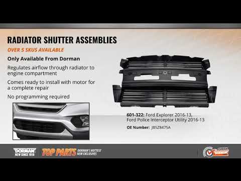 Highlighted Part: Radiator Shutter Assembly for Select Ford Explorer & Police Interceptor Models