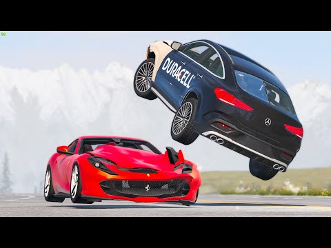 Out of Control Rollover Crashes #38 - BeamNG Drive Crashes