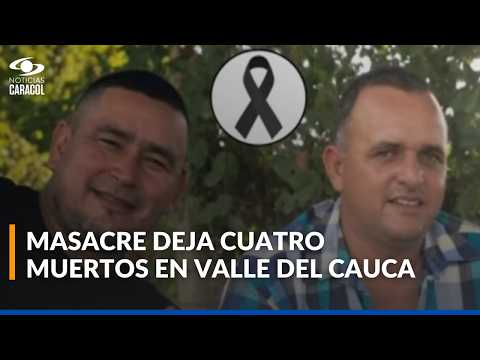 Terror en Valle del Cauca: cuatro personas asesinadas y un camión con pollos incinerado