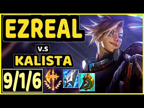 BMAV (EZREAL) vs KALISTA - 9/1/6 KDA BOTTOM ADC GAMEPLAY - KR Ranked GRANDMASTER