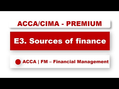 ACCA F9 - Sources of Finance and their relative Costs | @financeskul