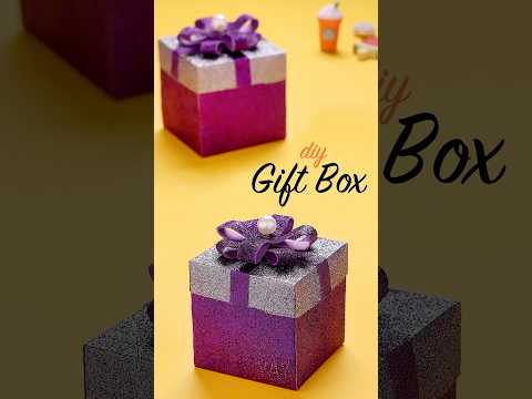 DIY Glitter Gift box out of glitter paper! #diy #papercrafts #craft