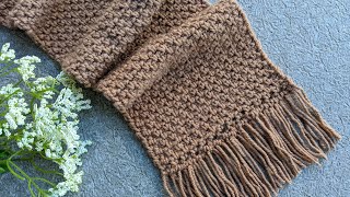 Quick & Easy Crochet Scarf for Men