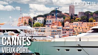 Port of Cannes, Luxury Yachts - 🇫🇷 France [4K HDR] Walking Tour
