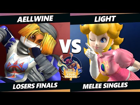Show Me Your Moose 2 LOSERS FINALS - Aellwine (Sheik) Vs. Light (Peach) Smash Melee - SSBM