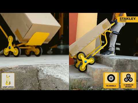 Stanley 3 Wheels Stair Climbing Trolley and Hand Truck 200Kg HT523 Demo - Technocart.com