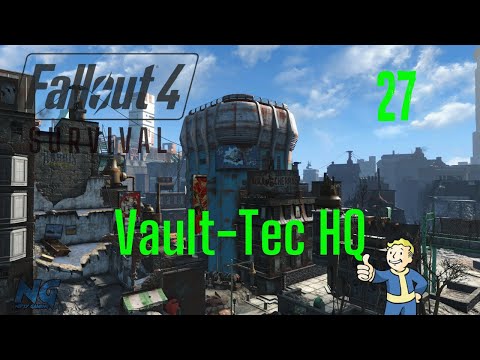 Fallout 4 Survival Mode Walkthrough part 27: Vault-Tec HQ