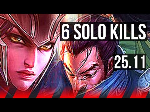 QUINN vs YASUO (TOP) | Rank 3 Quinn, 6 solo kills, 1000+ games | KR Challenger | 25.11