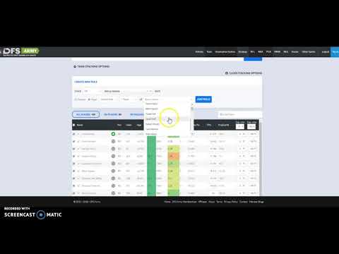Dfs Army Domination Station Optimizer Tutorial For Nfl