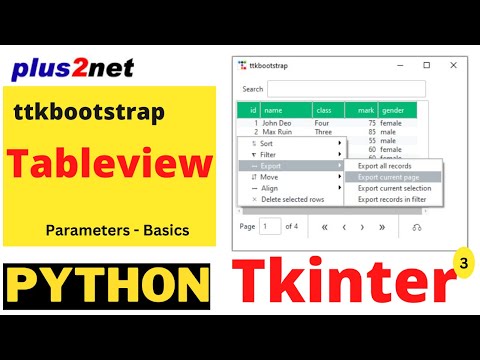 Ttkbootstrap tableview to display tabular data with parameters to manage properties #3