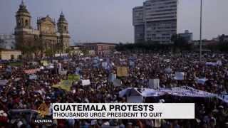 Thousands of Guatemalans Protest Corruption and Presidency
