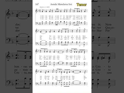 Aonde Mandares Irei | Tenor 🎹