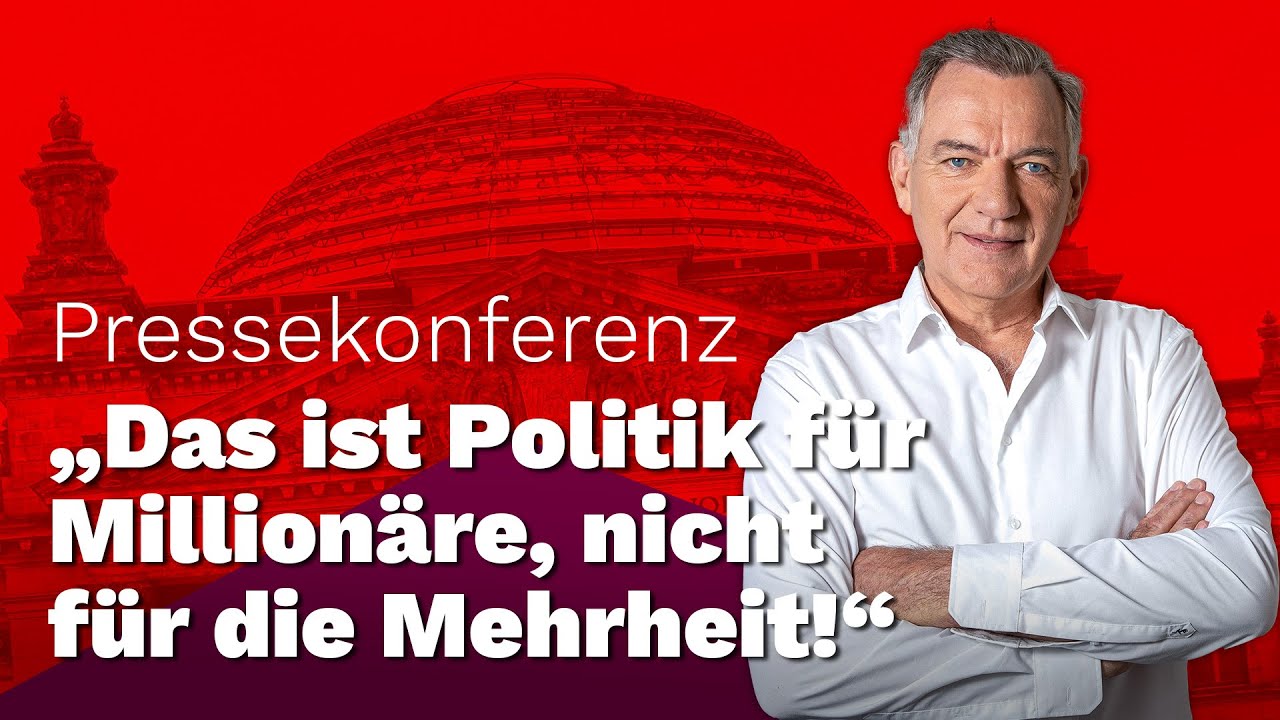 Jan van Aken rechnet mit dem schwarz-roten Bundeshaushalt der Reichen ab