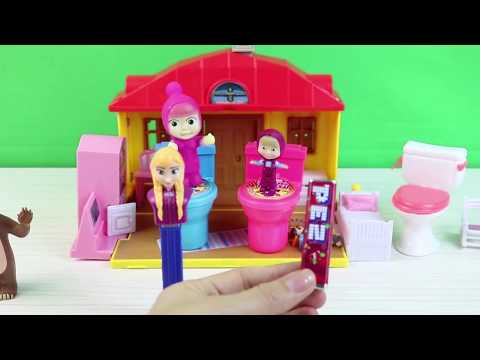 Koca Ayıdan Küçük Maşalara Klozet Oyuncak Şeker Hediye - Masha ve Koca Ayı Çizgi Film