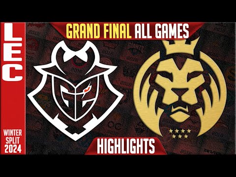 G2 vs MDK Highlights ALL GAMES | GRAND FINAL LEC Winter 2024 Playoffs | G2 Esports vs Mad Lions KOI