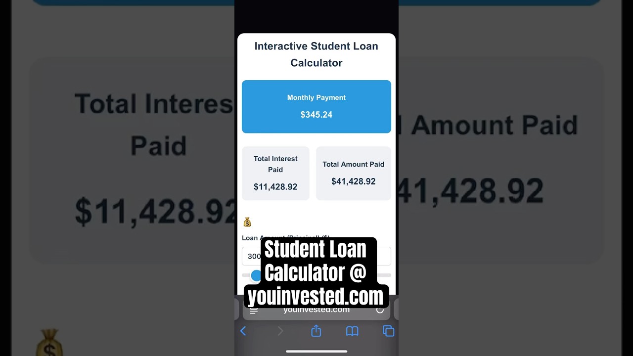 Student Loan Calculator Demo Video