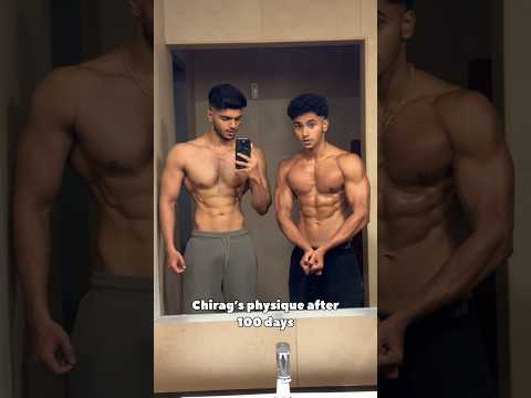 Chirag’s 100 days Transformation 💯💪🏻@Getfitwithchirag03 #shorts#fitness#gym