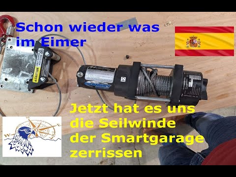 Seilwinde kaputt, Hilfe durch Werkstatt Tambo Motorhomes in Benicarlo, Spanien, nahe A 7, Abfahrt 43
