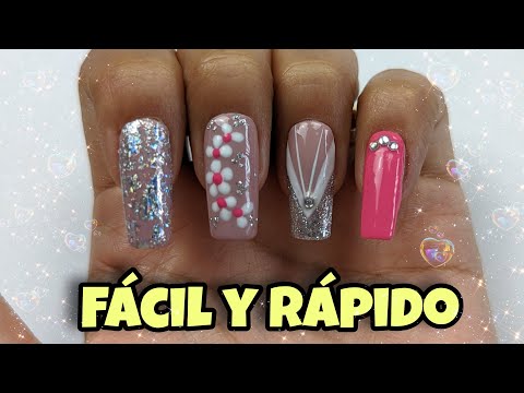 Flores fáciles y sencillas | Decoración de uñas ♥ Nailart By Andy