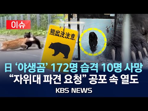 [이슈] 日 '야생곰'에 172명 습격 10명 사망 "자위대 파견 요청" 공포 속 열도/2025년 10월 27일(월)/KBS