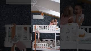 Patrová postel pro Teenagery Zukko 190 Gekko Kids. Bílá / Přírodní buk