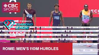 Meeting record, world lead and personal best in mens 110m hurdles at Rome Diamond League