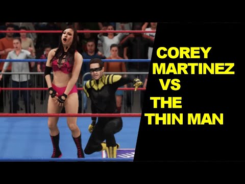 GLOW 1985 Corey Martinez vs The Thin Man - Mixed Match