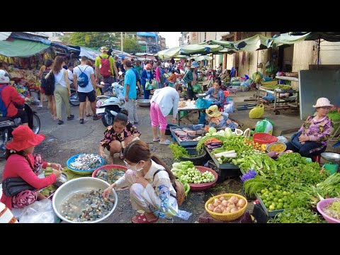 Here Is Phnom Penh’s Vegetable Market Scene: Vegetable, Dried Fish, Fruit And Have Other More!
