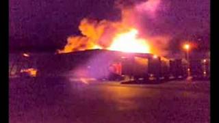 preview picture of video 'Unit 1 at Asfordby Storage on fire'