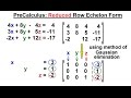 PreCalculus Matrices Matrix Applications 4 Of 33 Reduced Row Echelon Form