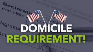 Domicile Requirement - Does the US Petitioner have to live in the United States?