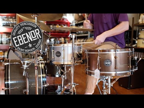 Ebenor Percussion Aluminum and Brass Snare Drum Demo