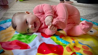 5 Months Old & SHE ROLLED OVER!