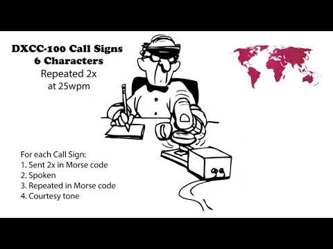 DXCC-100 Call Signs - 6 Character Repeated 2x - 25wpm
