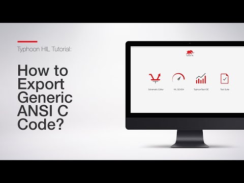 How to Export Generic ANSI C Code | Tutorial