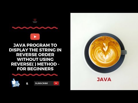Java Program To Display The String In Reverse Order Without Using Reverse Method For Beginners